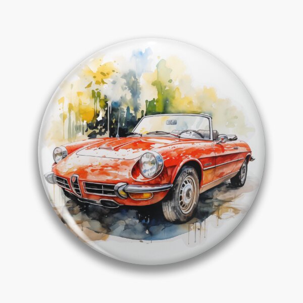 Item preview, 1974 Spider Classic Car Watercolor Art  designed and sold by StefNomadLife.
