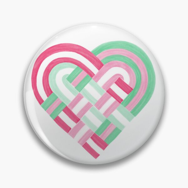 Item preview, Woven Heart Abrosexual Pride Flag Pink Green designed and sold by JoyfulJen.
