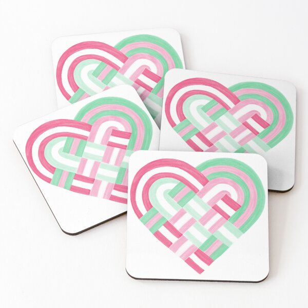 Item preview, Woven Heart Abrosexual Pride Flag Pink Green designed and sold by JoyfulJen.