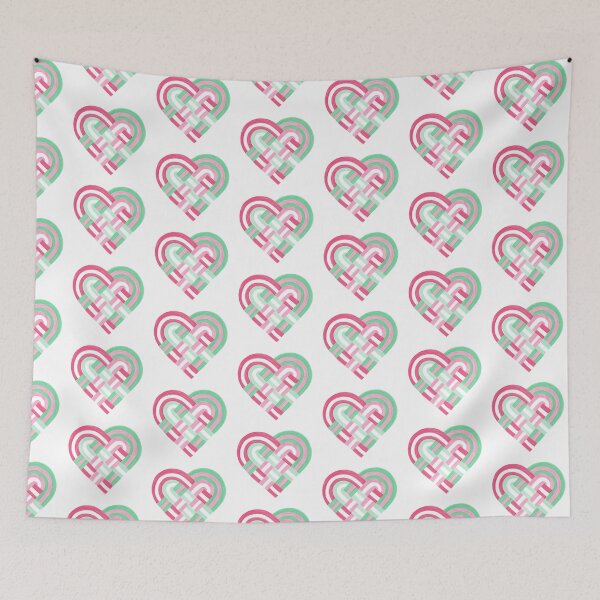 Item preview, Woven Heart Abrosexual Pride Flag Pink Green designed and sold by JoyfulJen.