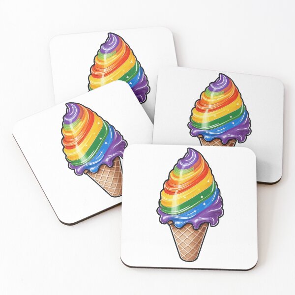Item preview, Rainbow Ice-Cream designed and sold by OhAhStickers.
