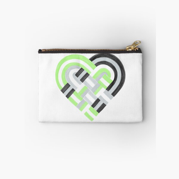 Item preview, Woven Heart Agender Pride Flag Green Gray Black designed and sold by JoyfulJen.