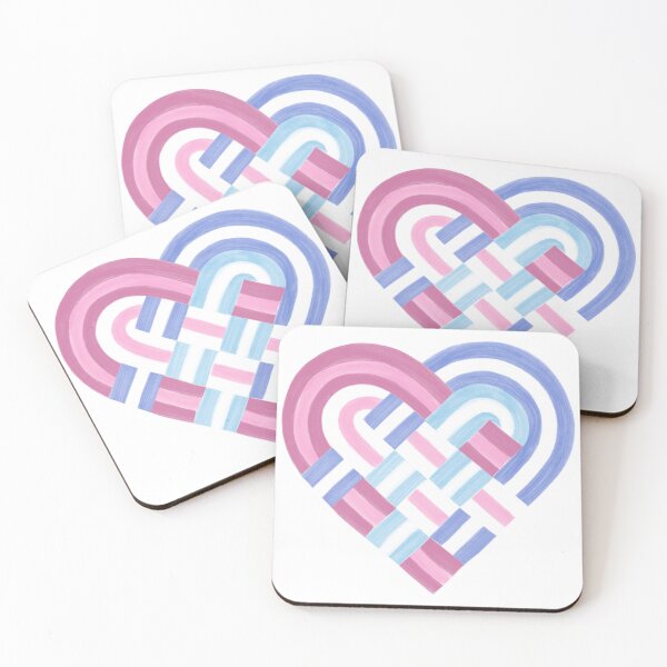 Item preview, Woven Heart Bigender Pride Flag Pink Purple Blue designed and sold by JoyfulJen.