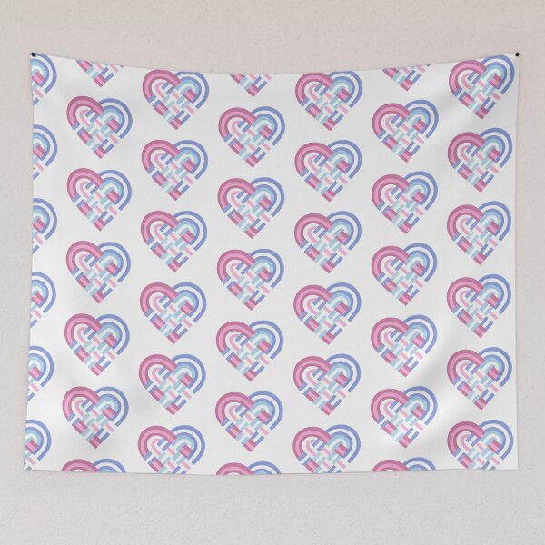 Item preview, Woven Heart Bigender Pride Flag Pink Purple Blue designed and sold by JoyfulJen.