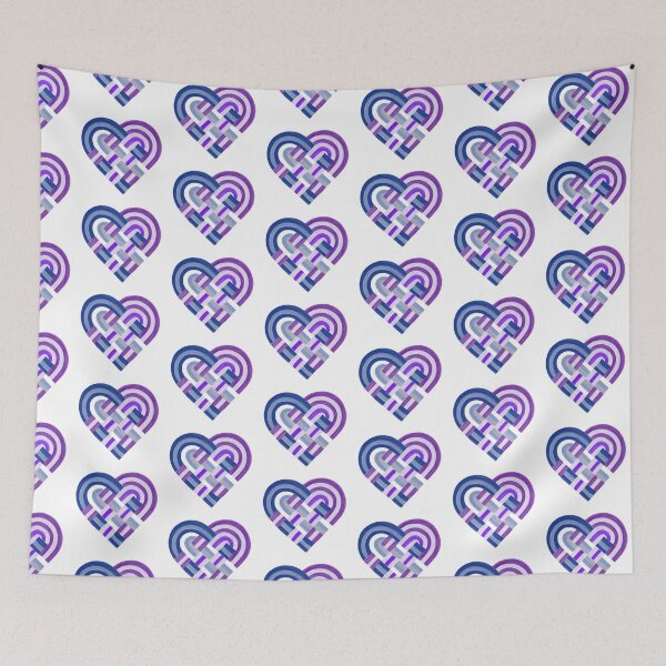 Item preview, Woven Heart Butch Lesbian Pride Flag Purple Blue Gray designed and sold by JoyfulJen.