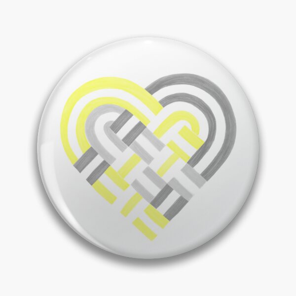 Item preview, Woven Heart Demigender Pride Flag Yellow Gray White designed and sold by JoyfulJen.