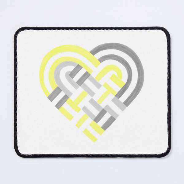Item preview, Woven Heart Demigender Pride Flag Yellow Gray White designed and sold by JoyfulJen.
