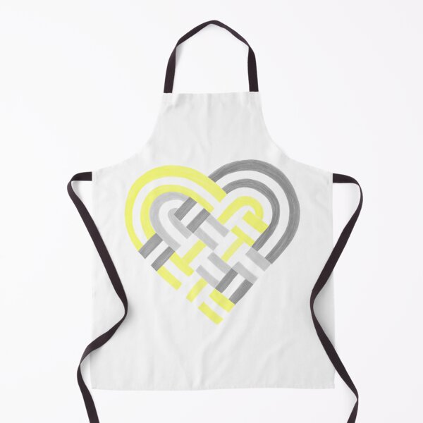 Item preview, Woven Heart Demigender Pride Flag Yellow Gray White designed and sold by JoyfulJen.