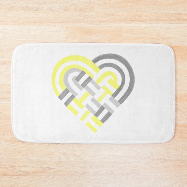 Item preview, Woven Heart Demigender Pride Flag Yellow Gray White designed and sold by JoyfulJen.