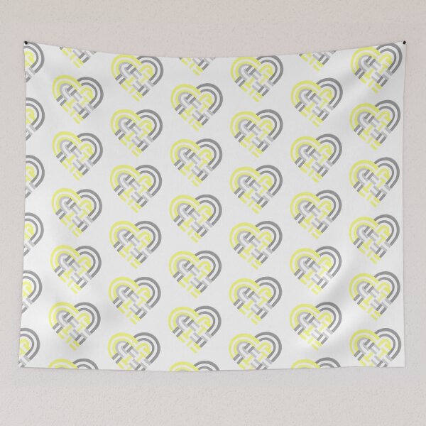 Item preview, Woven Heart Demigender Pride Flag Yellow Gray White designed and sold by JoyfulJen.
