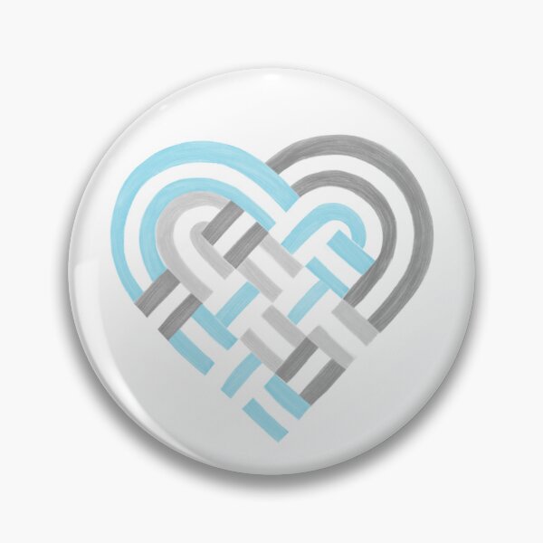 Item preview, Woven Heart Demiboy Pride Flag Blue Gray White designed and sold by JoyfulJen.