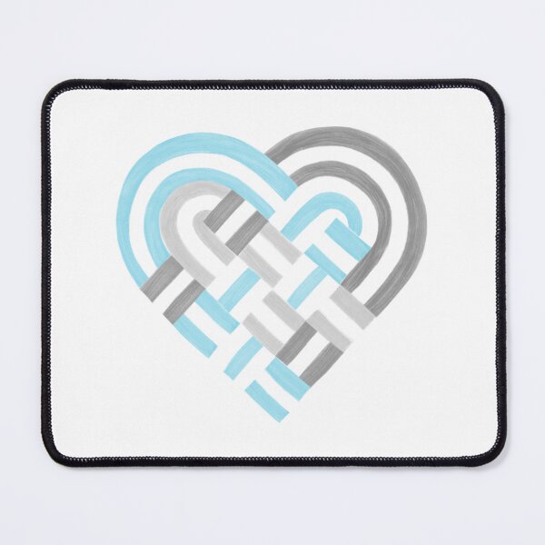 Item preview, Woven Heart Demiboy Pride Flag Blue Gray White designed and sold by JoyfulJen.