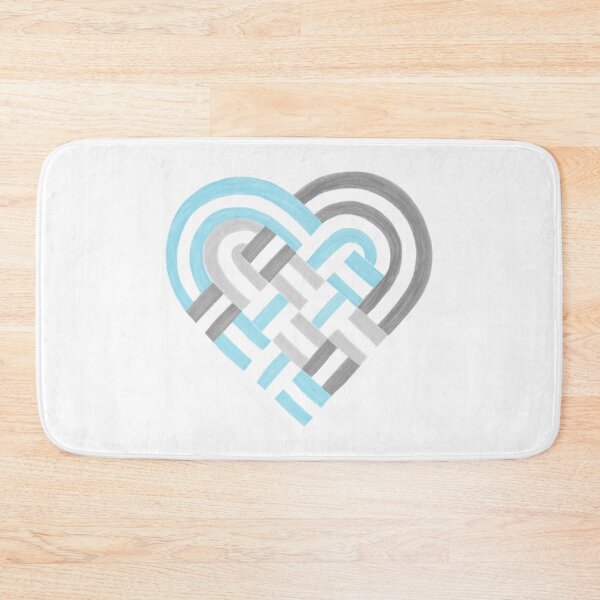 Item preview, Woven Heart Demiboy Pride Flag Blue Gray White designed and sold by JoyfulJen.
