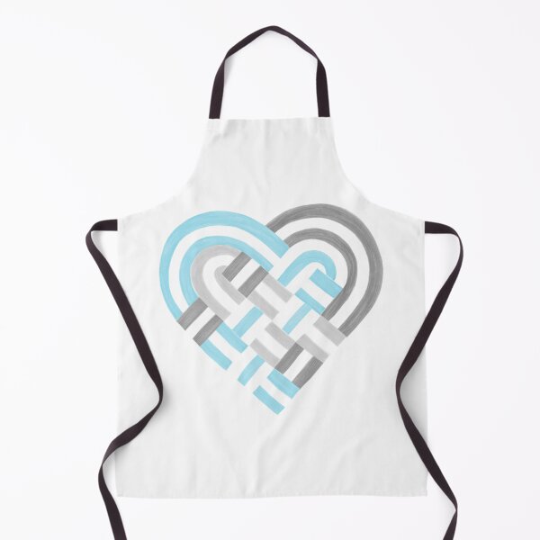 Item preview, Woven Heart Demiboy Pride Flag Blue Gray White designed and sold by JoyfulJen.