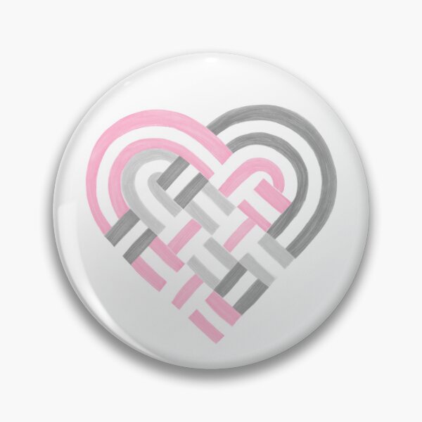 Item preview, Woven Heart Demigirl Pride Flag Pink Gray White designed and sold by JoyfulJen.