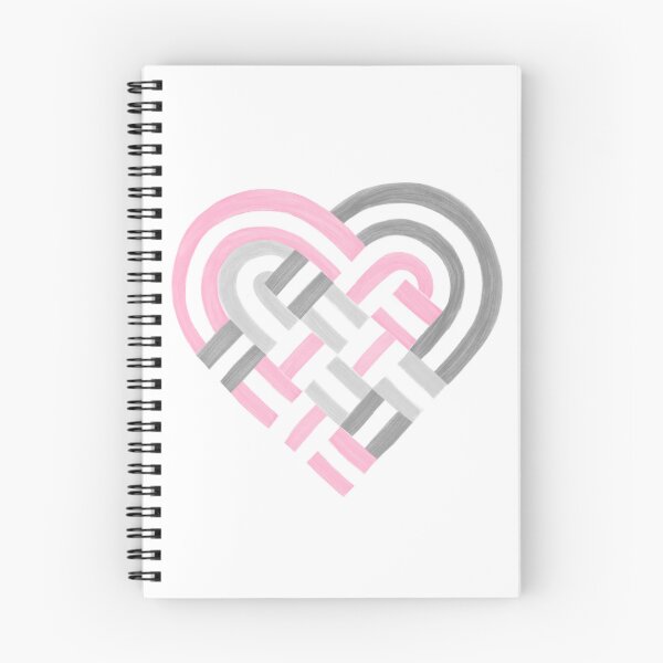 Item preview, Woven Heart Demigirl Pride Flag Pink Gray White designed and sold by JoyfulJen.