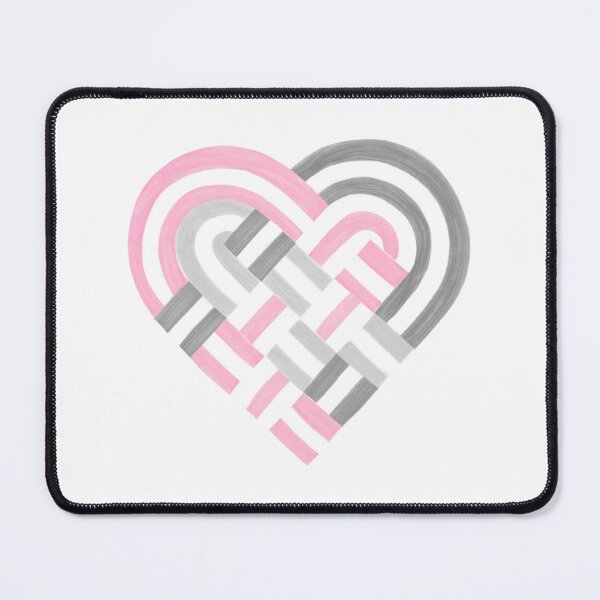 Item preview, Woven Heart Demigirl Pride Flag Pink Gray White designed and sold by JoyfulJen.