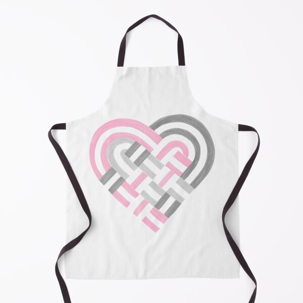 Item preview, Woven Heart Demigirl Pride Flag Pink Gray White designed and sold by JoyfulJen.