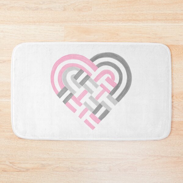Item preview, Woven Heart Demigirl Pride Flag Pink Gray White designed and sold by JoyfulJen.