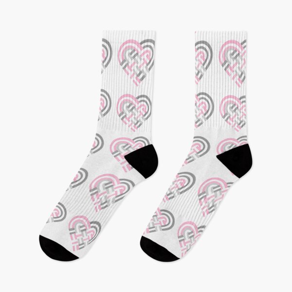 Item preview, Woven Heart Demigirl Pride Flag Pink Gray White designed and sold by JoyfulJen.