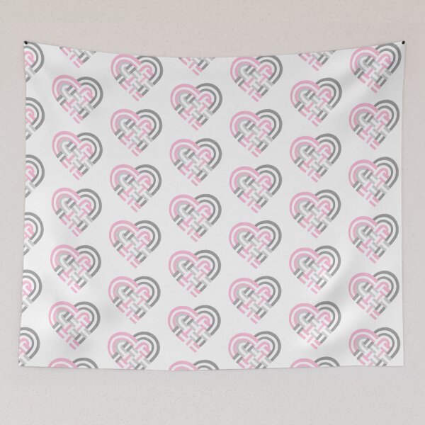 Item preview, Woven Heart Demigirl Pride Flag Pink Gray White designed and sold by JoyfulJen.