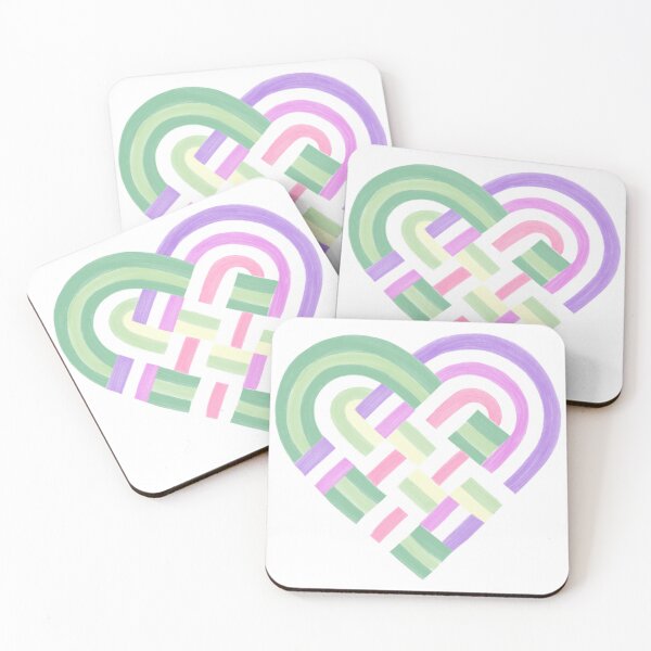 Item preview, Woven Heart Genderfae Pride Flag Green Purple Pink designed and sold by JoyfulJen.