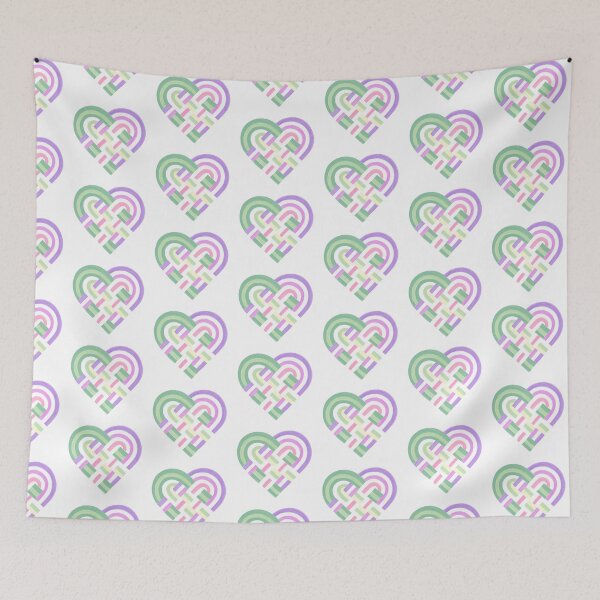 Item preview, Woven Heart Genderfae Pride Flag Green Purple Pink designed and sold by JoyfulJen.