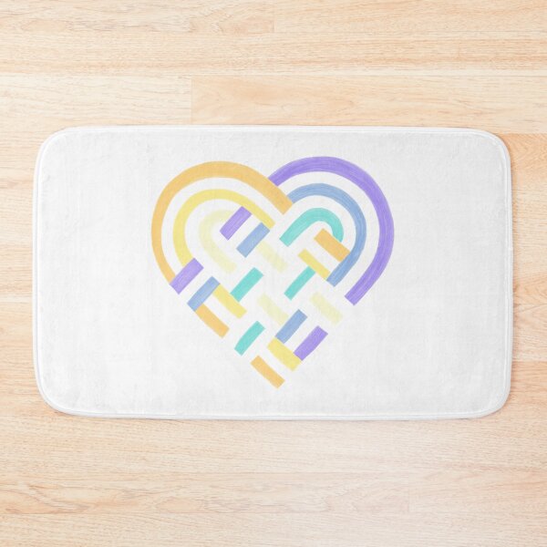 Item preview, Woven Heart Genderfaun Pride Flag Yellow Green Blue Purple designed and sold by JoyfulJen.