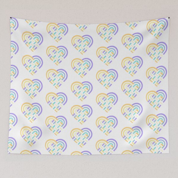 Item preview, Woven Heart Genderfaun Pride Flag Yellow Green Blue Purple designed and sold by JoyfulJen.
