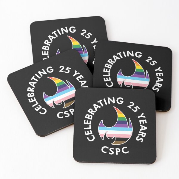 Item preview, CSPC 25th Anniversary Rainbow Stack Flame for dark colored garments designed and sold by The CSPC.