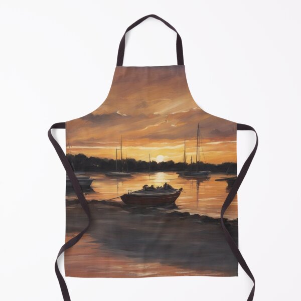 Item preview, sunset, boat, sea, abstraction, art designed and sold by DonnaBlankaArt.