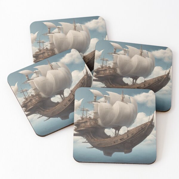 Item preview, sky, boat, flying, ship, art designed and sold by DonnaBlankaArt.