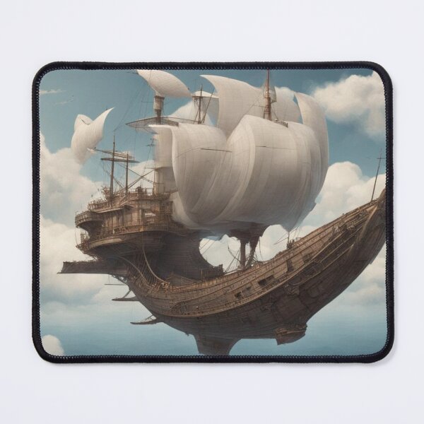 Item preview, sky, boat, flying, ship, art designed and sold by DonnaBlankaArt.