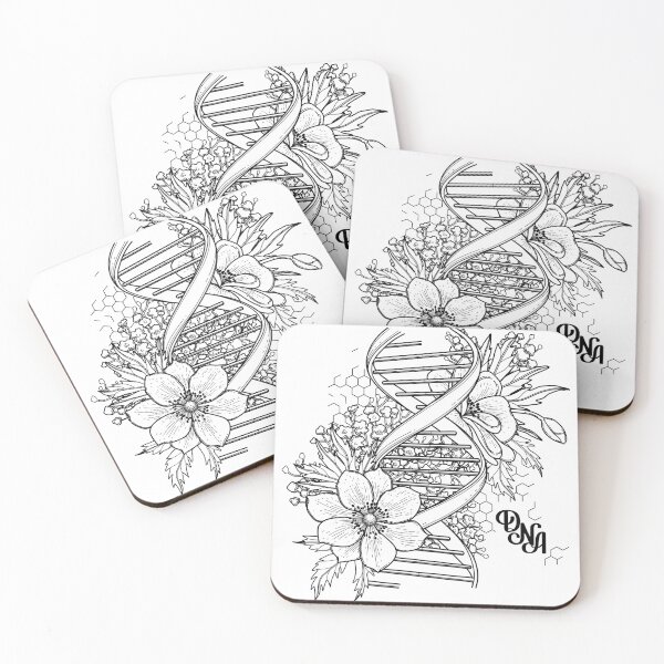Item preview, Graphic DNA structure with floral design designed and sold by Ekaterina Glazkova.