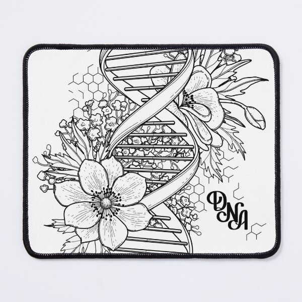 Item preview, Graphic DNA structure with floral design designed and sold by Ekaterina Glazkova.