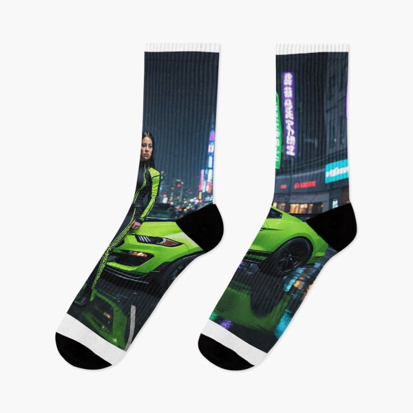 Item preview, Tuned Mustang GT in green with racing driver designed and sold by Salimgor Hangaround Music.