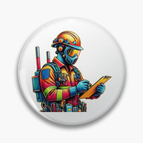 Item preview, Colorful illustration of an occupational safety specialist in action from Rafal Markowski Training Center designed and sold by RafalMarkowski.