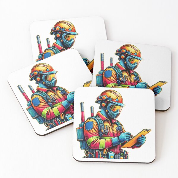 Item preview, Colorful illustration of an occupational safety specialist in action from Rafal Markowski Training Center designed and sold by RafalMarkowski.