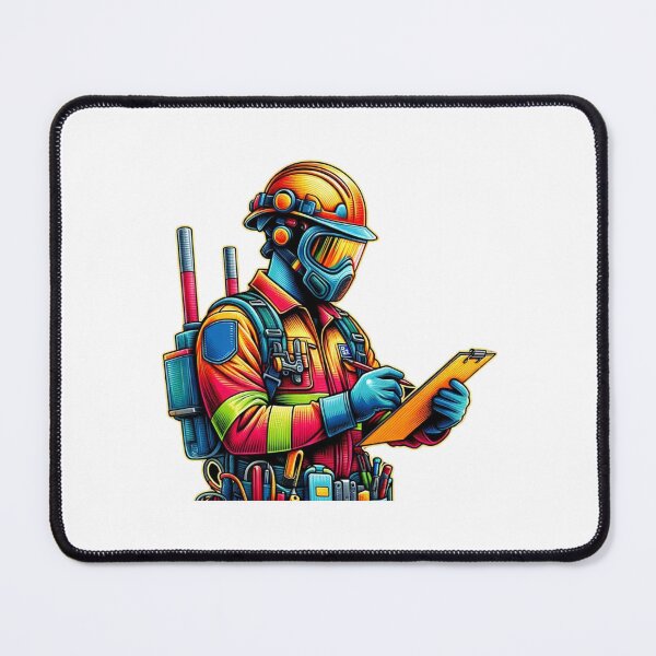 Item preview, Colorful illustration of an occupational safety specialist in action from Rafal Markowski Training Center designed and sold by RafalMarkowski.