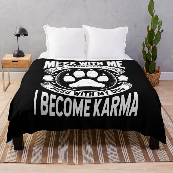 Item preview, Mess With Me I'll Let Karma Do It's Job Wolf Paw Art designed and sold by Dressed For Duty.