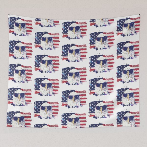 Item preview, 4th July american eagle with glasses gift designed and sold by BlushRoses7.