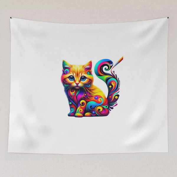Item preview, Colorful kitten designed and sold by ModederZukunft.