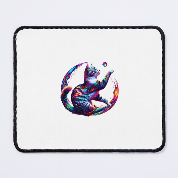 Item preview, Colorful playing cat designed and sold by ModederZukunft.
