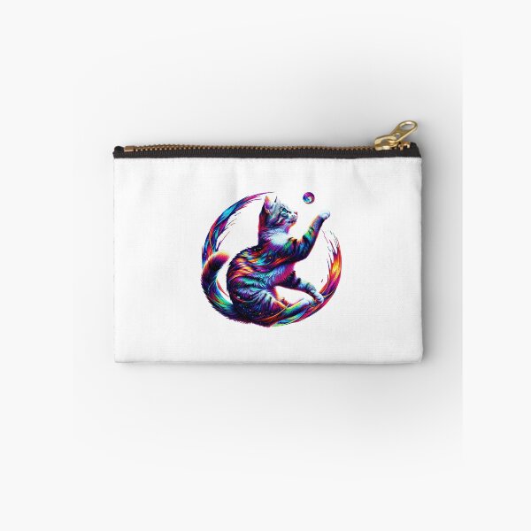 Item preview, Colorful playing cat designed and sold by ModederZukunft.