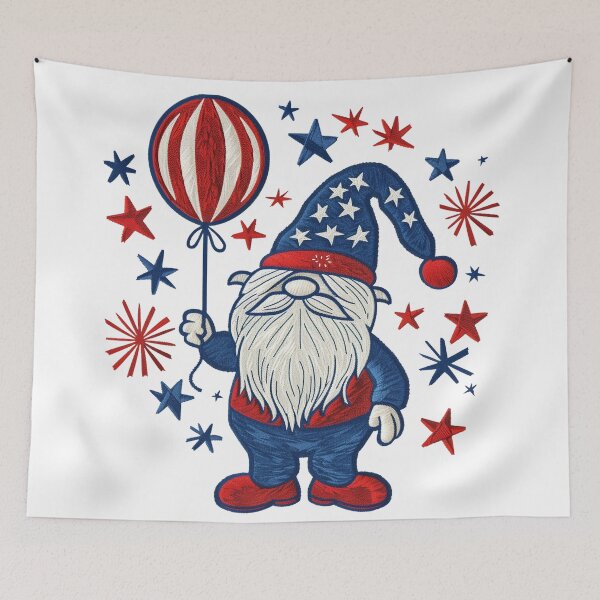 Item preview, 4th July american gnome with balloon gift designed and sold by BlushRoses7.