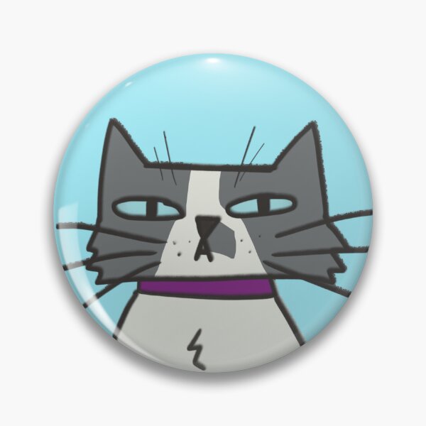 Item preview, CURIOUS BLACK AND WHITE BICOLOUR CAT designed and sold by frenzzita.