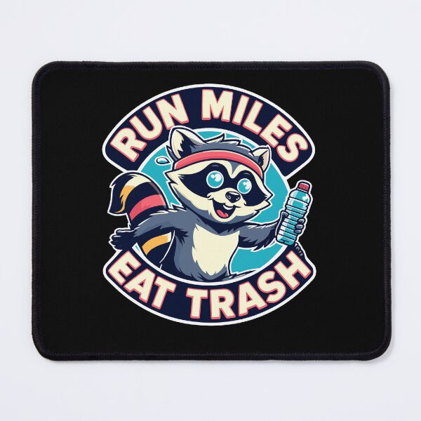 Item preview, Run Miles Eat Trash Funny Raccoon Graphic Art designed and sold by Dressed For Duty.
