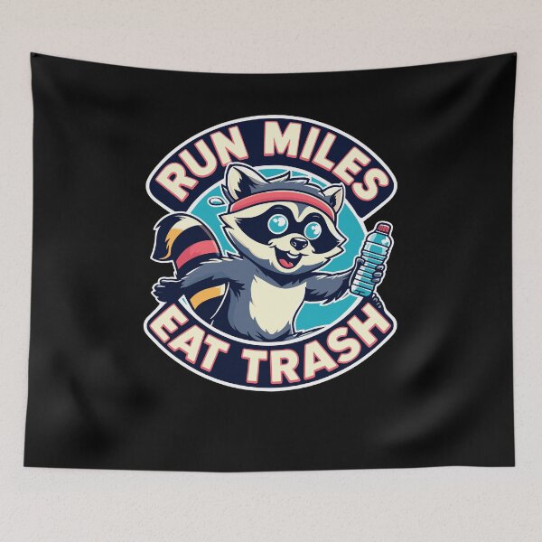 Item preview, Run Miles Eat Trash Funny Raccoon Graphic Art designed and sold by Dressed For  Duty.