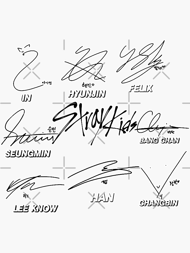 Straykids サイン Stray Kids Members sign