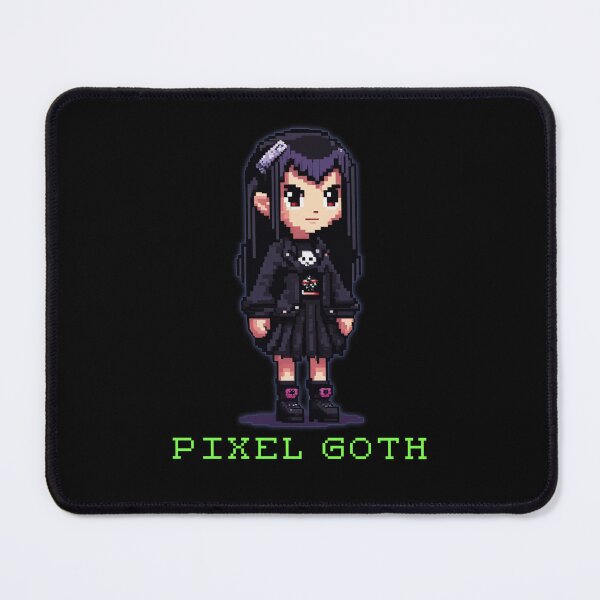 Item preview, Pixel Goth Girl, 8 Bit Character, Pixel Art designed and sold by Burn-Ego.